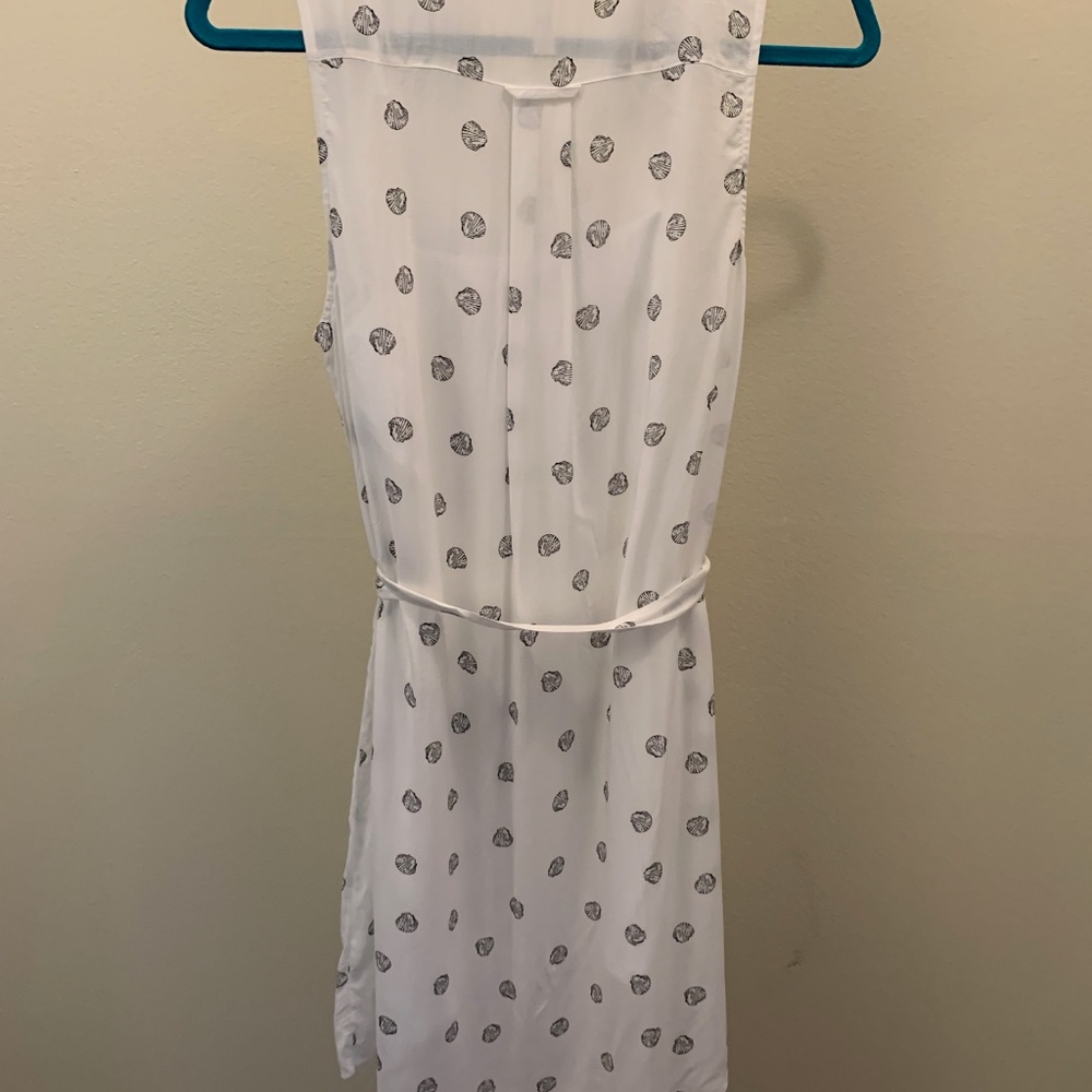 NWOT Seashell Print Nautical Shirt Dress Kensie M - Picture 7 of 8